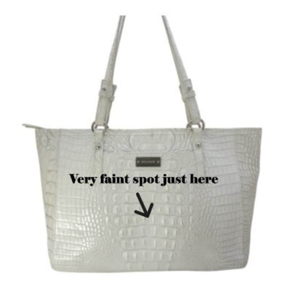Brahmin Medium Asher Tote Croc Embossed Leather Coconut Milk - Picture 12 of 12